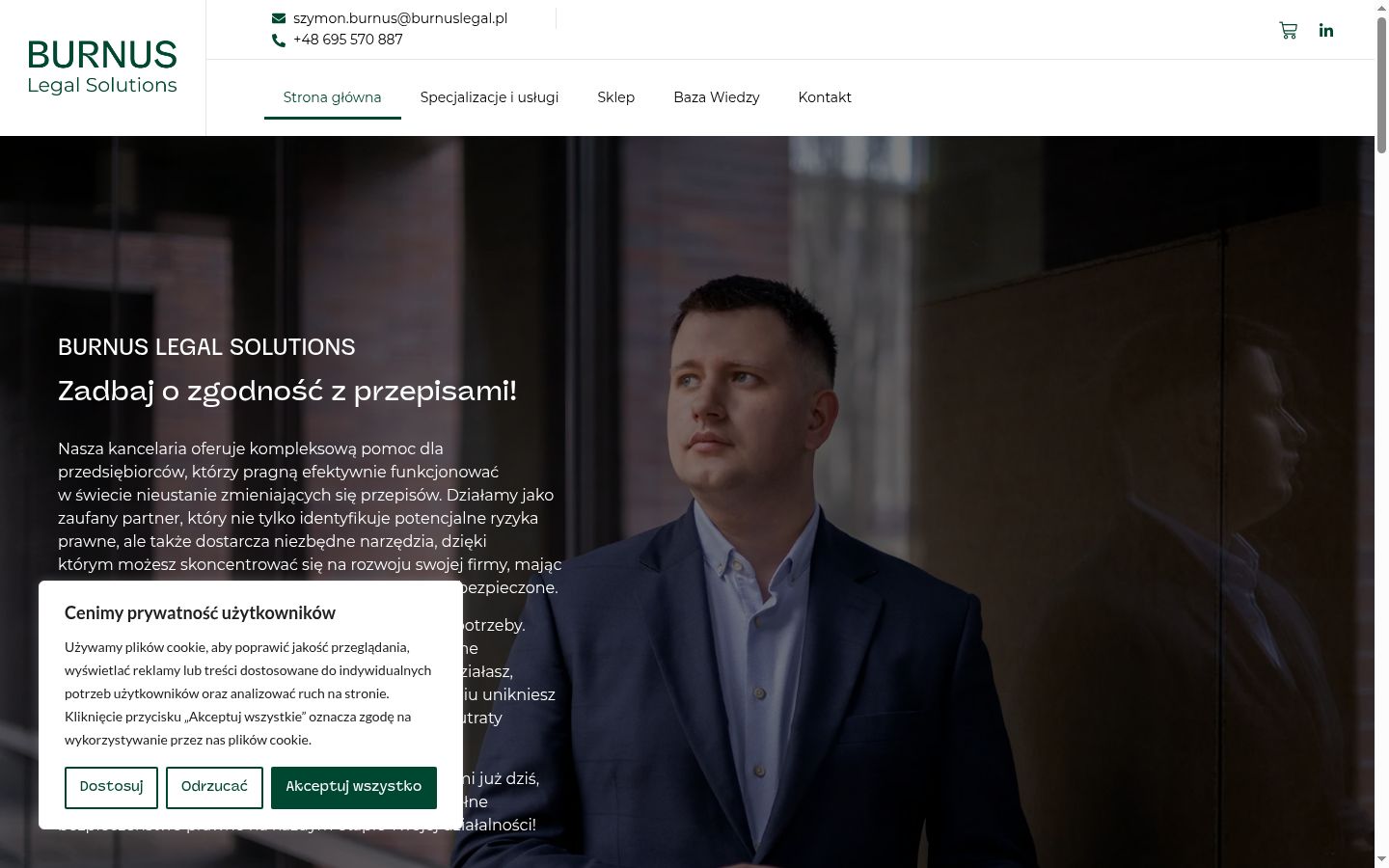 Skjermbilde av samtykkebanneret slik det vises før noen interaksjon