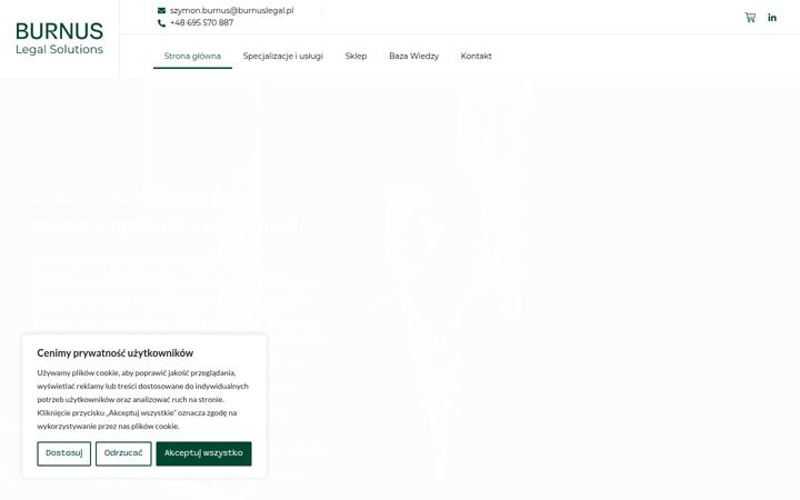Screenshot ta' burnuslegal.pl