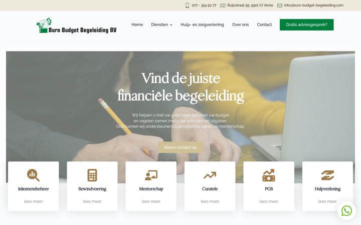 Zrzut ekranu buro-budget-begeleiding.nl