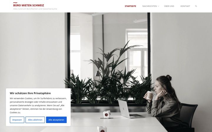 Screenshot of buro-mieten.ch