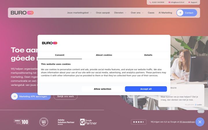 Screenshot of buro210.com