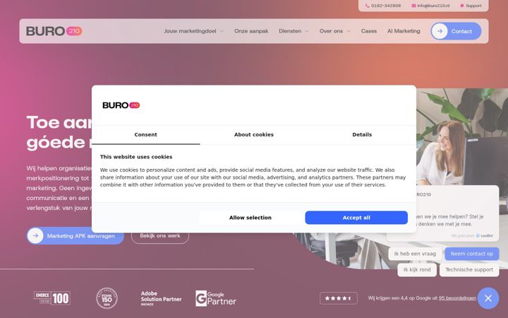 Zrzut ekranu buro210.nl