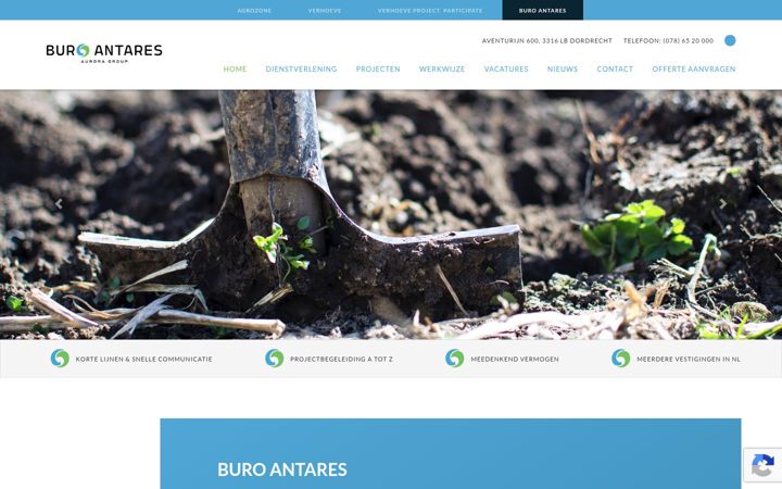 Posnetek zaslona buroantares.nl