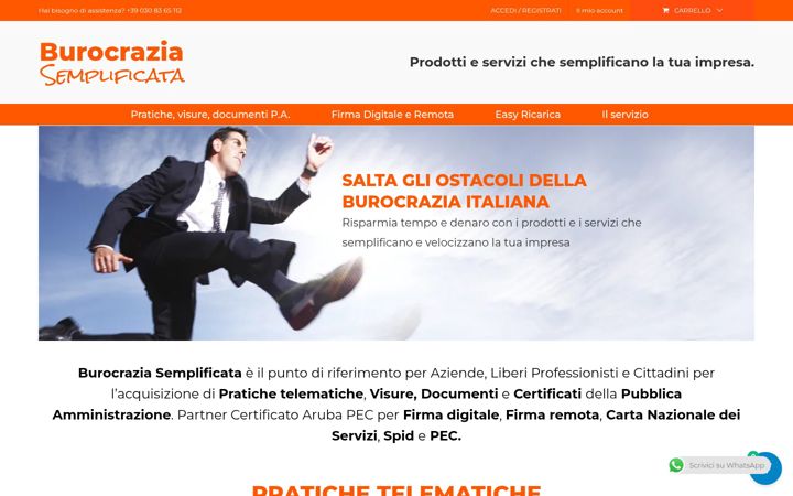 Screenshot of burocraziasemplificata.it