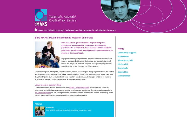 Screenshot of buromaks.nl
