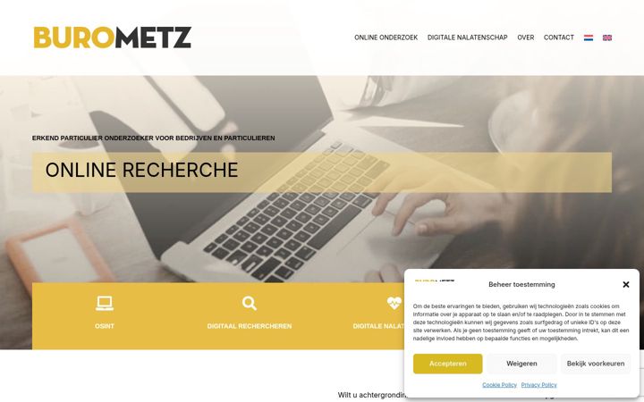 Screenshot of burometz.nl