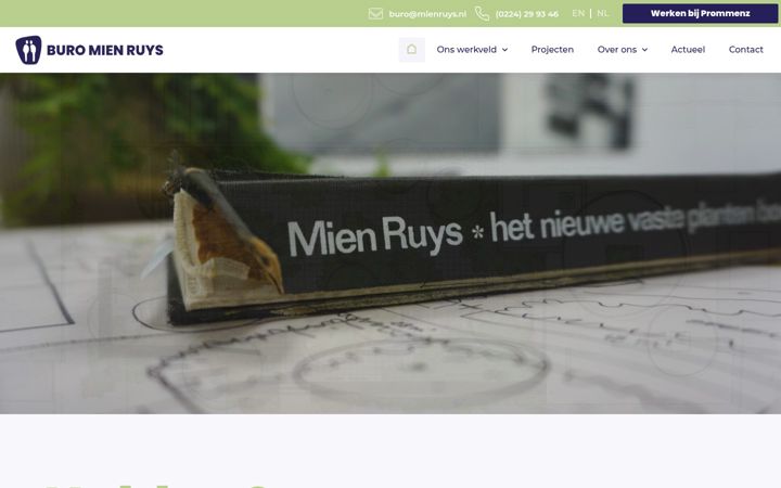 Screenshot of buromienruys.nl