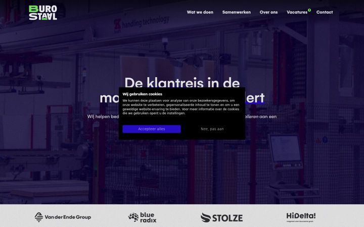 Screenshot of burostaal.nl