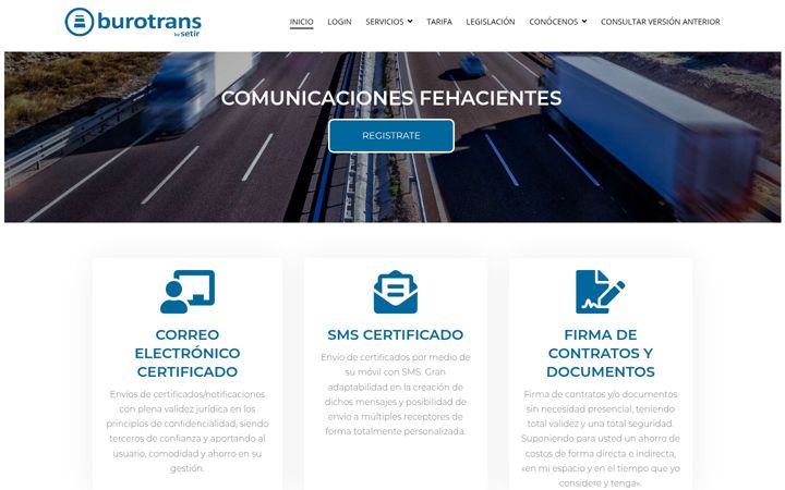 Zrzut ekranu burotrans.es