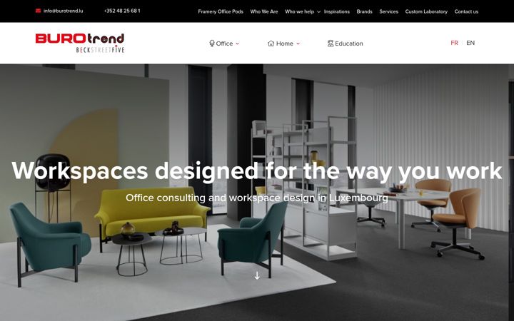 Screenshot of burotrend.lu