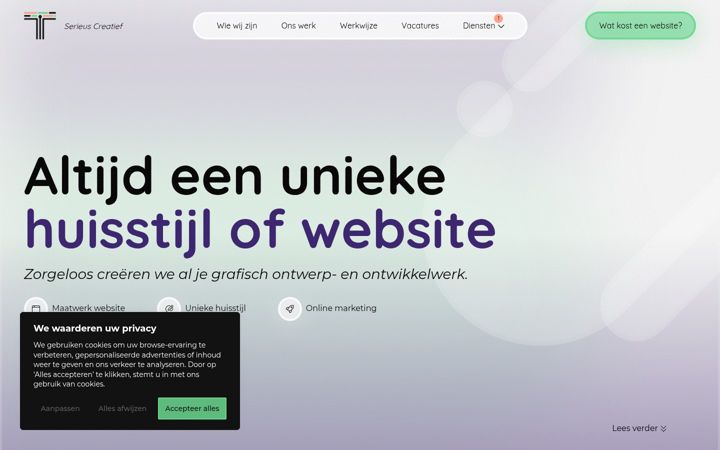 Screenshot of burotreur.nl