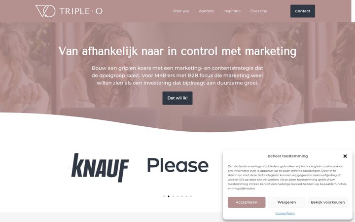 Screenshot of burotripleo.nl