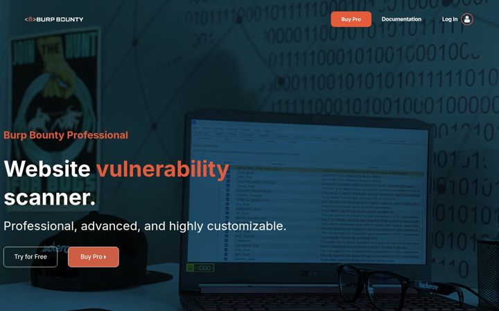 Snímek obrazovky burpbounty.net