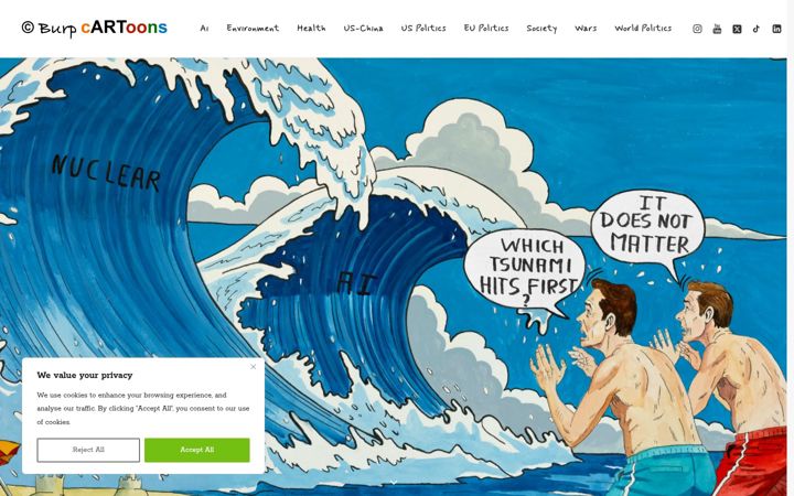 Screenshot of burpcartoons.com