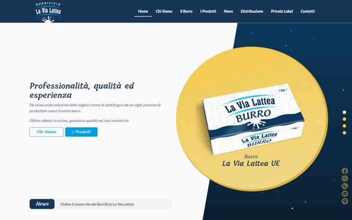 Zrzut ekranu burrificiolavialattea.it