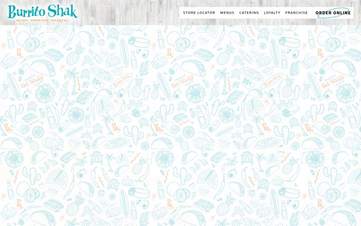 Screenshot of burritoshak.com