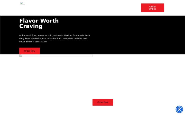 Screenshot of burrosandfries.com