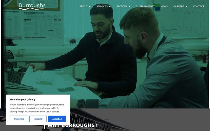 Screenshot of burroughs.co.uk