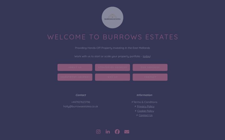 Screenshot of burrowsestates.co.uk