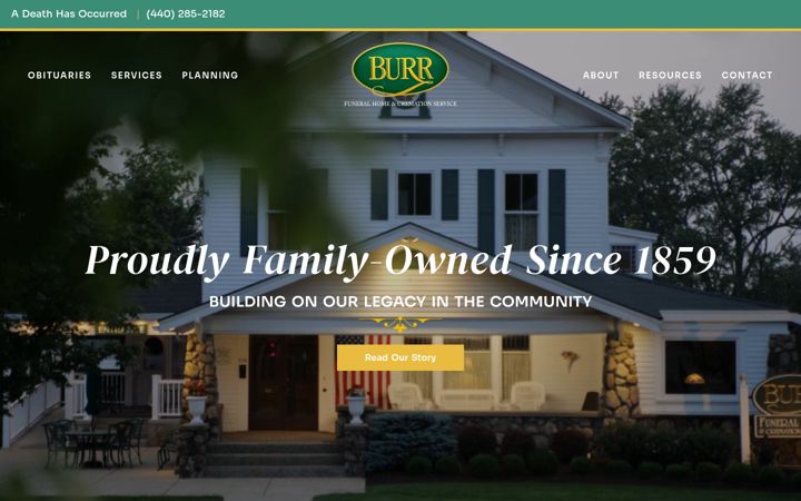 Screenshot of burrservice.com