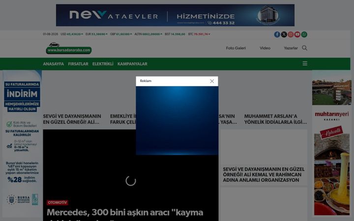 Screenshot of bursadanaraba.com