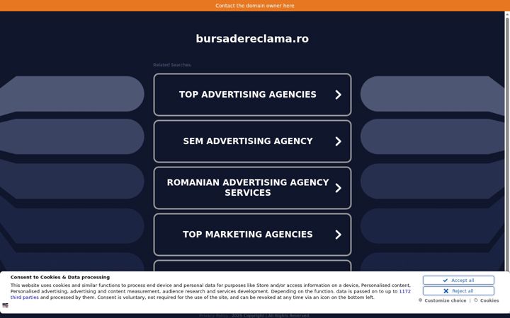 Screenshot of bursadereclama.ro