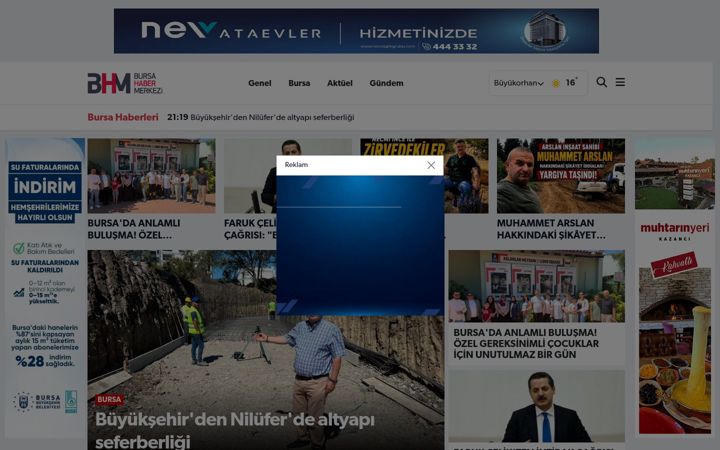 Screenshot of bursahabermerkezi.com