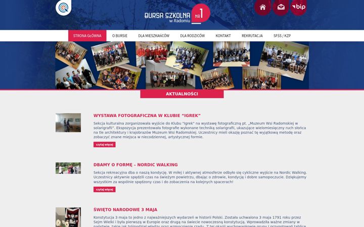 Screenshot of bursaradom.edu.pl