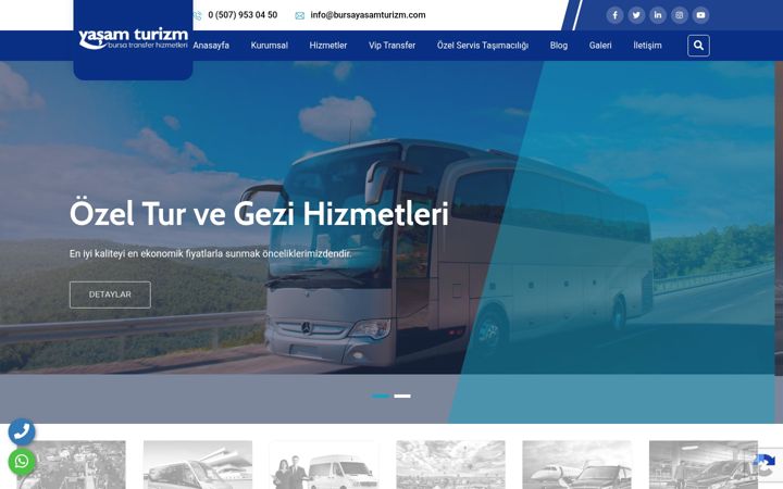 Screenshot of bursayasamturizm.com
