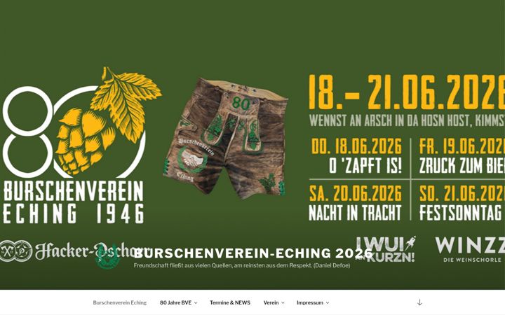 Екранна снимка на burschenverein-eching.de