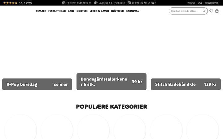 Screenshot of bursdagskongen.com