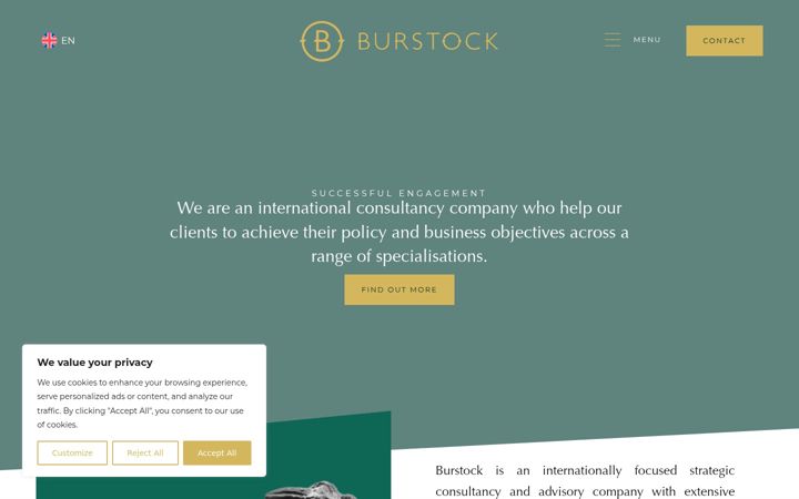 Skærmbillede af burstock.io