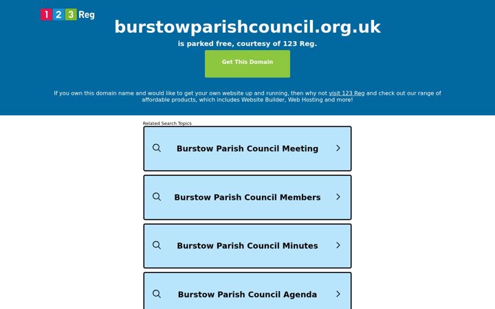 Screenshot of burstowparishcouncil.org.uk