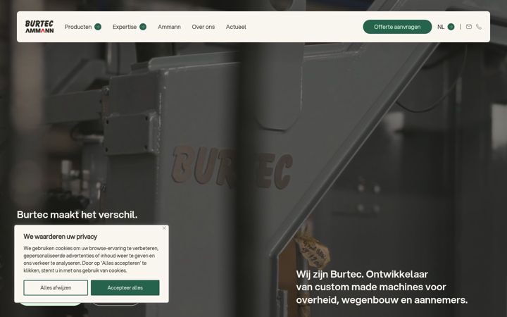 Ekrano kopija burtec.nl