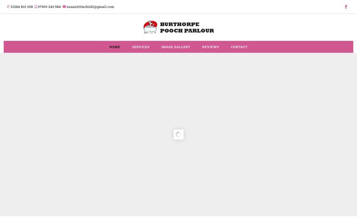 Screenshot of burthorpepoochparlour.co.uk