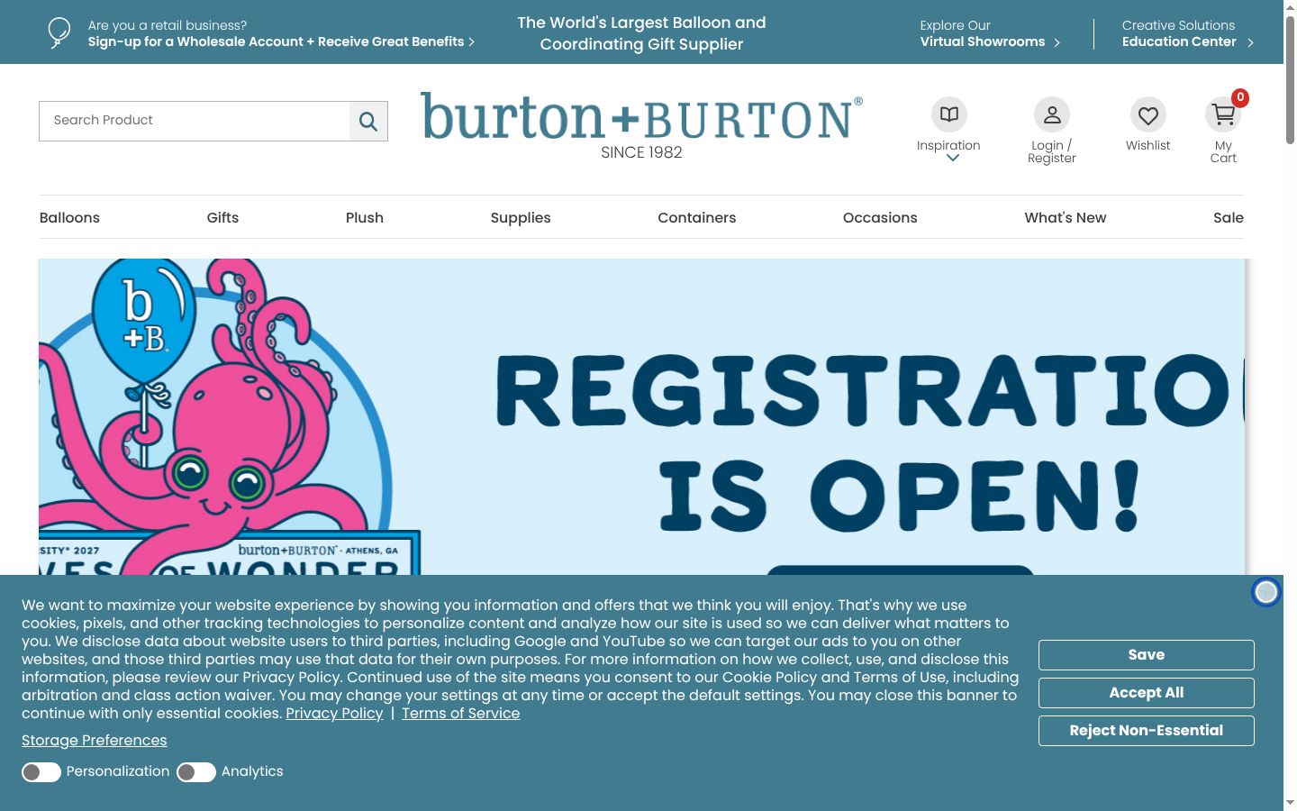 Screenshot of the consent banner shown before any interaction