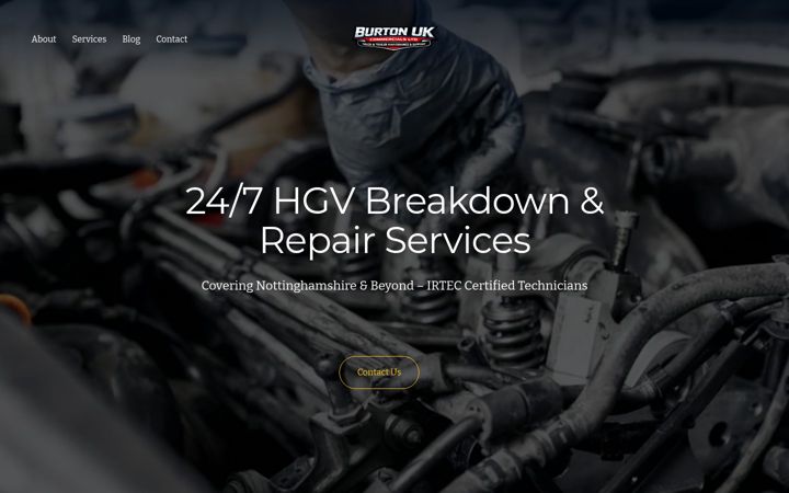 Screenshot of burtoncommercials.co.uk