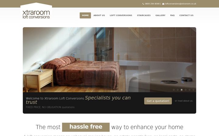 Screenshot of burtonloftconversion.co.uk
