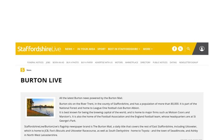 Screenshot of burtonmail.co.uk
