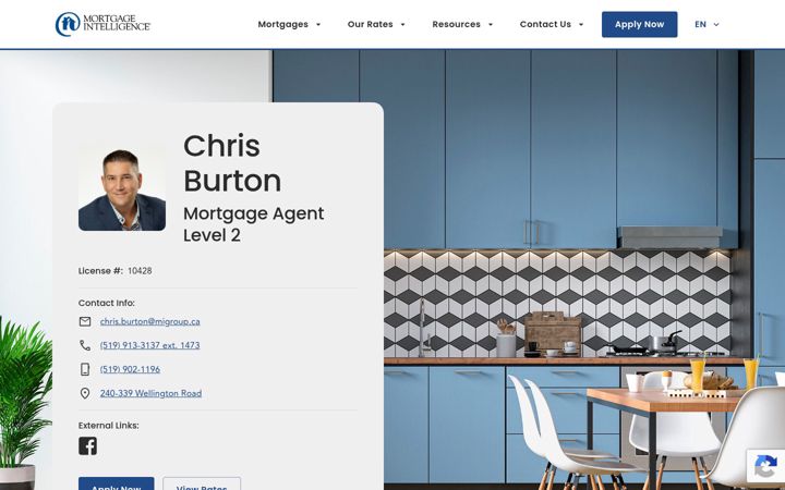 Screenshot of burtonmortgages.ca