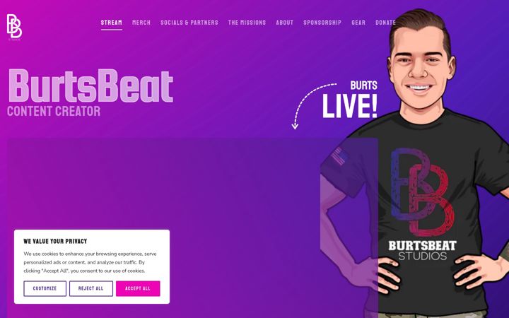 Screenshot of burtsbeat.com