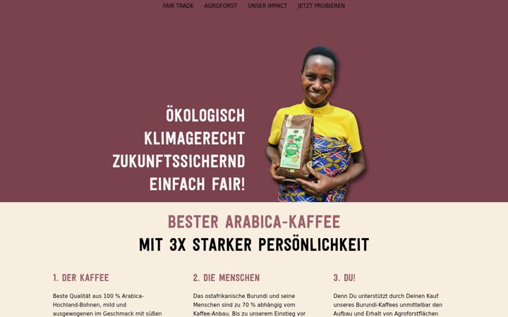 Screenshot of burundi-kaffee.de