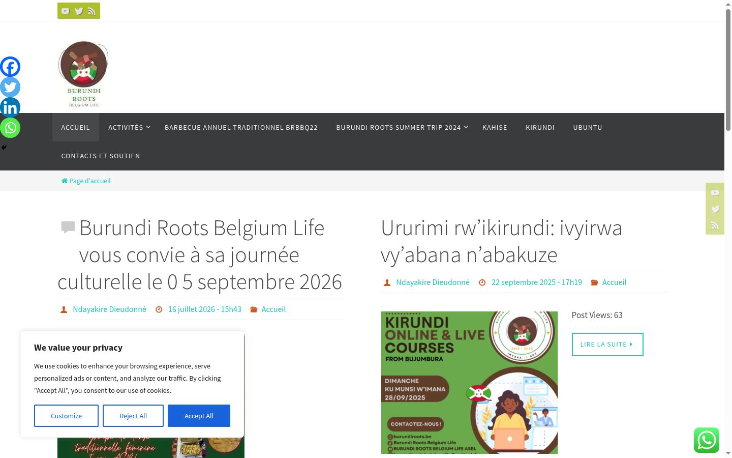 Sutikimo reklamjuostės, rodytos prieš bet kokią sąveiką, ekrano kopija