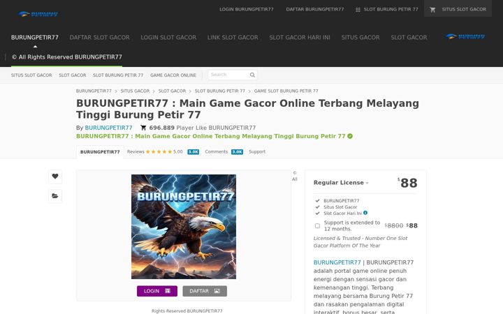Screenshot of burungpetir77.net