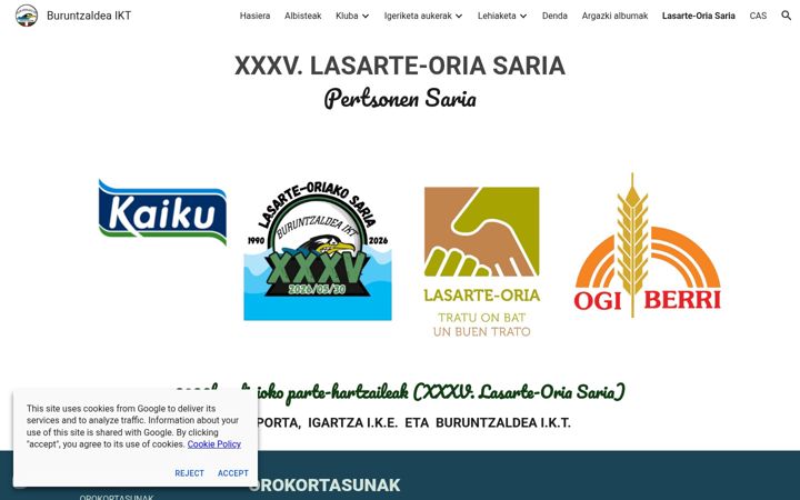 Screenshot of buruntzaldeaikt.eus