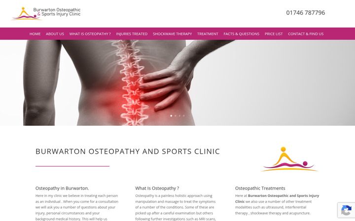 Screenshot of burwartonosteopath.co.uk