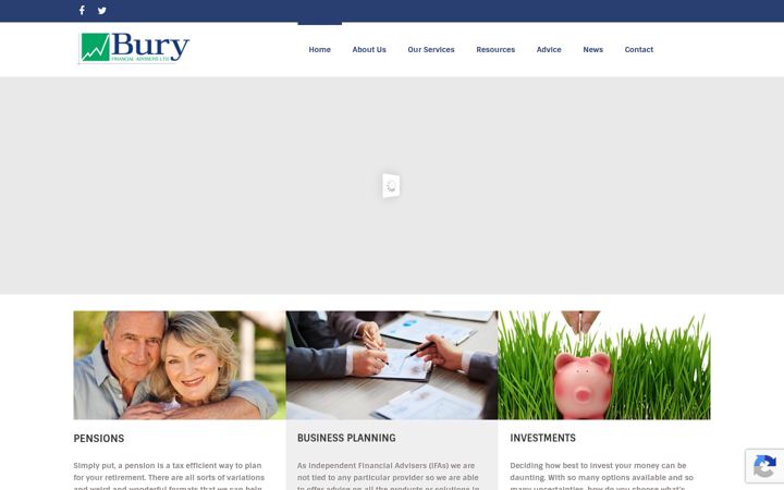 Екранна снимка на buryfinancialadviser.co.uk