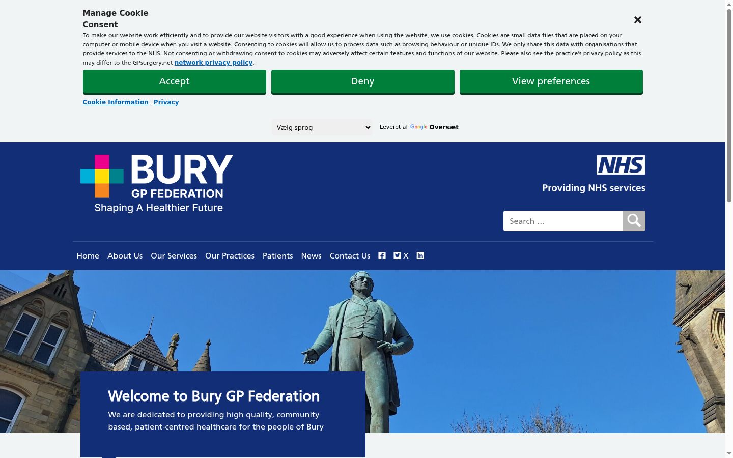 Screenshot of the consent banner shown before any interaction