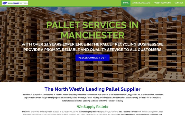 Screenshot of burypalletservices.co.uk