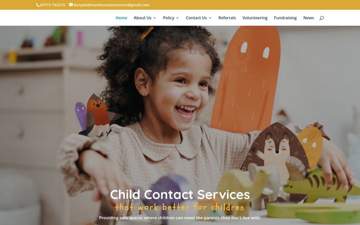Screenshot of burystedmundschildcontactcentre.org.uk